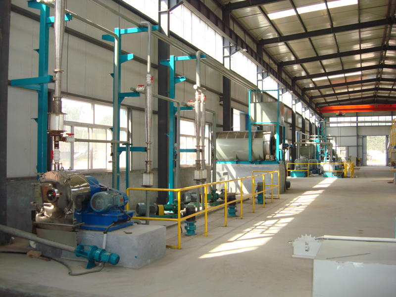 A corner of paper aluminum plastic composite workshop
